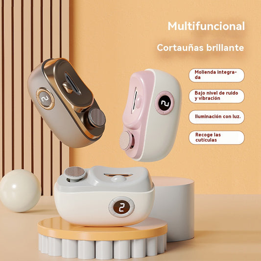 ✂️💅🔥 Lima de uñas eléctrica multifuncional con protección antipellizcos, lima finamente las uñas, suave para las manos delicadas.