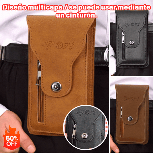 🔥【Kupite jedan, drugi dobijete gratis】Muška torbica za mobitel oko struka, može se nositi s kožnim remenom.