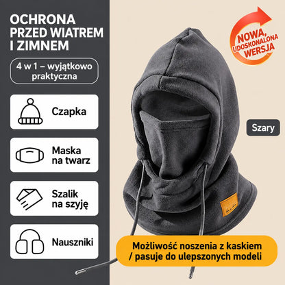 ❄️ Czapka termiczna zapewniająca pełną ochronę, z podszewką z polaru, która utrzymuje ciepło nawet przy temperaturze -20°C. ⛷️ Idealna do jazdy na nartach, na motocyklu oraz do aktywności na świeżym powietrzu.
