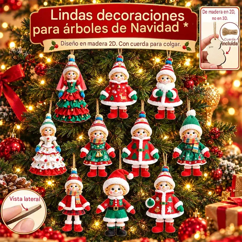 🎄【20 piezas】🎅Adorables decoraciones navideñas✨