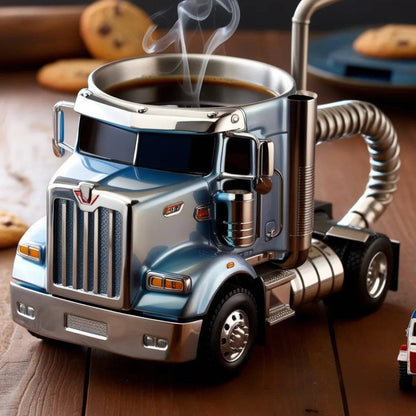 🚛Ručne vyrobený hrnček na kávu s kamiónom