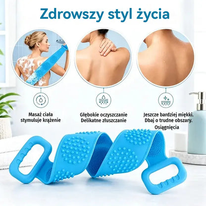 🔥Kup jeden, drugi gratis🔥🛁 Dwustronne silikonowe rękawice kąpielowe – bardzo długa szczotka do szorowania ciała, która ułatwia czyszczenie pleców