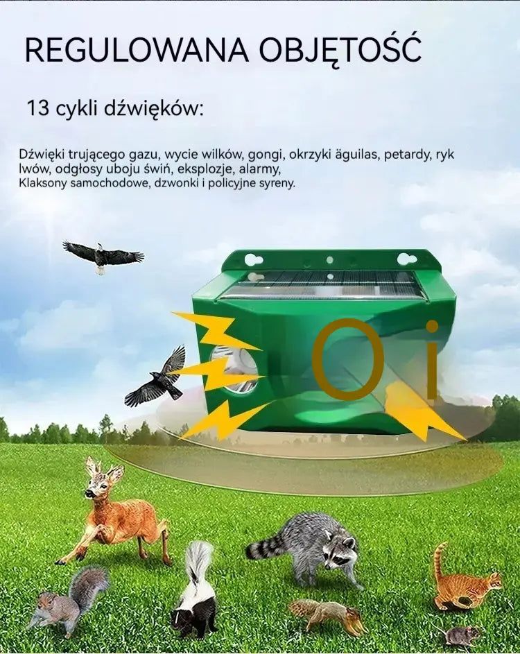 【✨Kup jeden, a drugi dostaniesz gratis】🐅Alarm solarny z lampką odstraszającą dzikie zwierzęta