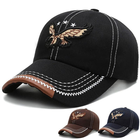 💥Sombrero de águila bordado de estilo coreano, sencillo, personalizado y moderno, gorra de béisbol versátil con pico de pato