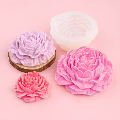 🌸🌸Duże, średnie i małe silikonowe foremki 3D DIY, odpowiednie do tworzenia kwiatów piwonii, zapachowych świec, ozdób z kamieni dyfuzyjnych itp.