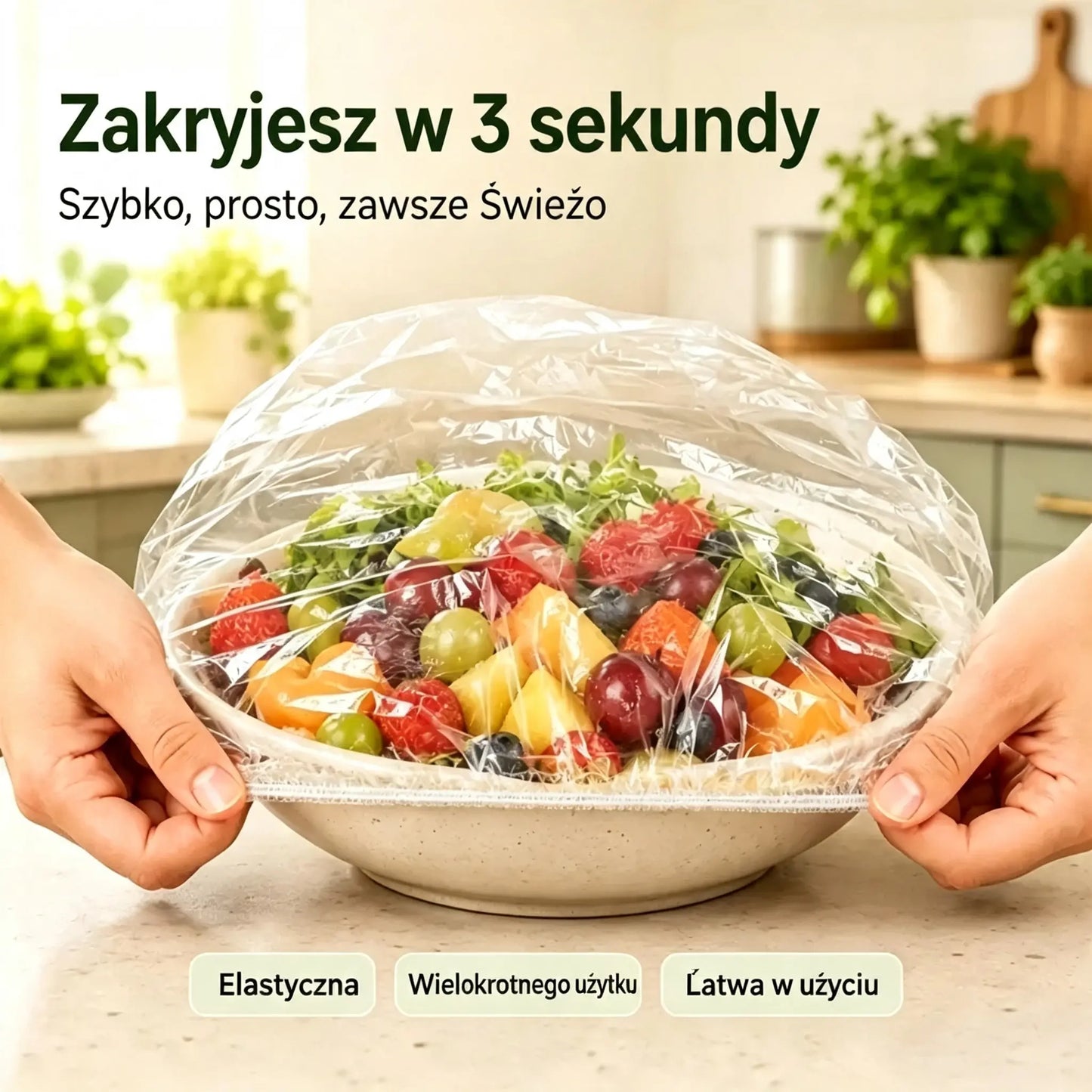 🔥 (300 sztuk) Tylko 109 złotych 🍽️ Bardzo duża, gruba, antybakteryjna plastikowa osłona spożywcza