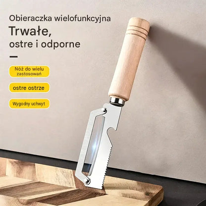 【50% taniej】✅ Kup jeden, drugi otrzymasz gratis (łącznie 2 sztuki) 🧅🔪 Wielofunkcyjna obieraczka kuchenna: obieraj, krój i otwieraj butelki! 🔥