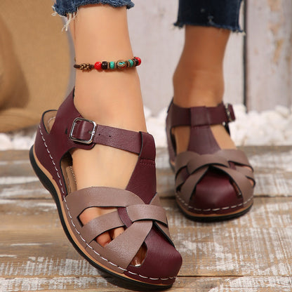 ✨🩰【Promocja sezonowa】【35-43】Damskie wygodne rzymskie sandały z miękkiej skóry
