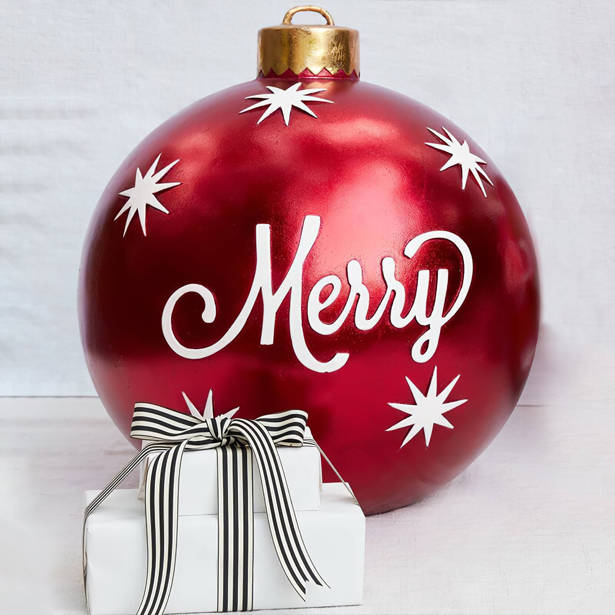 🎁🎉✨🎄Świąteczna nadmuchiwana, dekorowana piłka zewnętrzna z PVC🎅