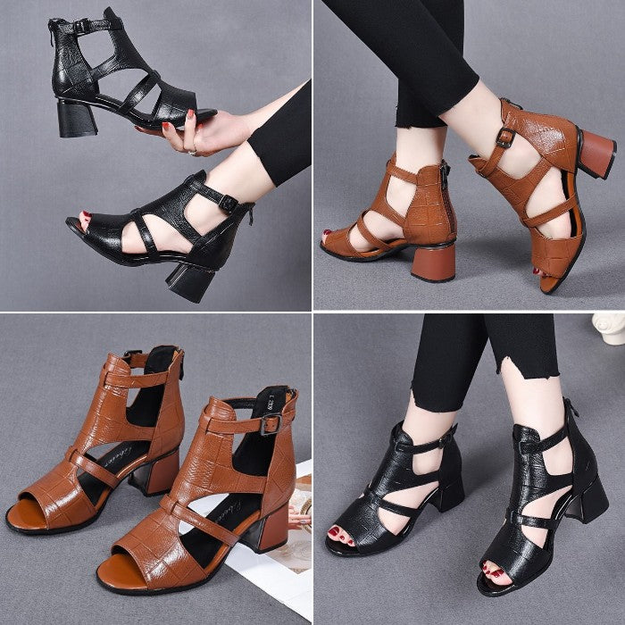 💖【35-40】✨👡2026 Нови сандали с дебел ток от мека кожа
