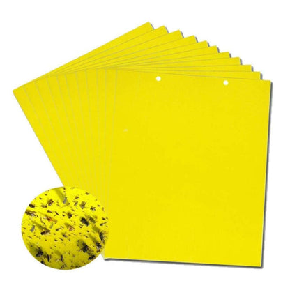 【30%OFF】💥【30 piezas】Tablero adhesivo para insectos de doble cara amarillo, pegatinas para trampas para insectos en huertos agrícolas
