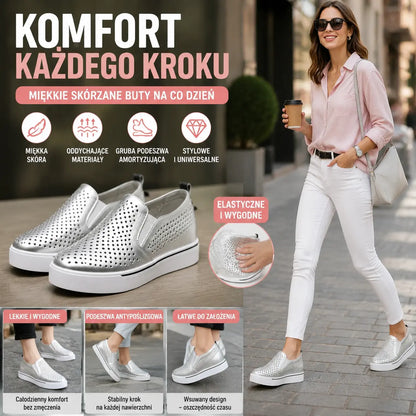 【Tallas: 34-41】🔥Nuevos zapatos casuales de verano 2026 para mujer, hechos de cuero suave, con diseño de plataforma.
