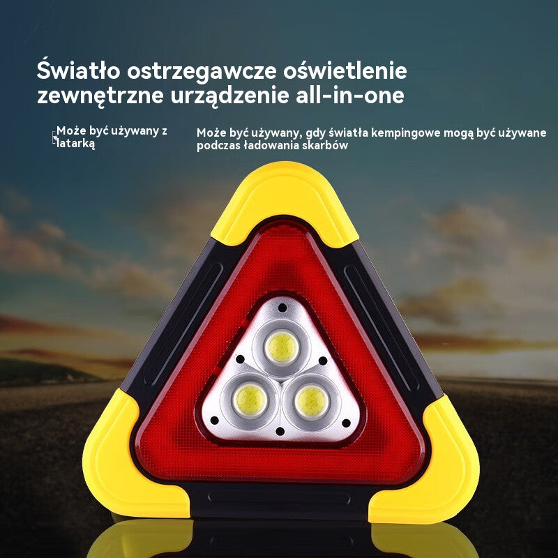 🔥Nowość na rok 2026🔥 Trójkąt ostrzegawczy zasilany energią słoneczną — 3 w 1