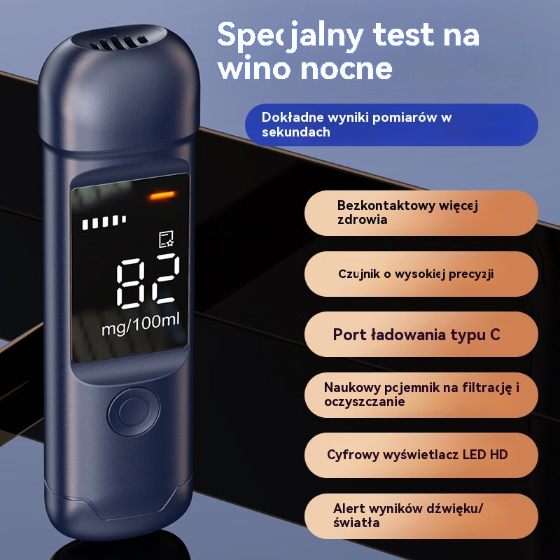 🍷【50% rabatu】🍷 Wysokiej preziczji pożywny alkomat - Dokładne zażywanie, samochód i pożywawy, zmierzenie alkohu we krwi przed złożonym pozdużym.