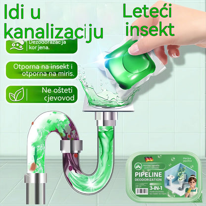 3 pakiranja (150 tableta) za 25 € – 🔥🎉 Planule su! Kupilo ih je 30.000 ljudi 🎉. Bio-enzimske kapsule za uklanjanje neugodnih mirisa iz odvoda.