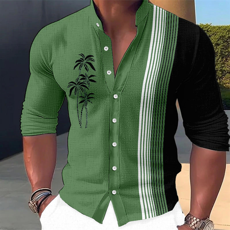 🌹👔【50% zniżki】💖【S-6XL】Męska, modna, nowa, czysta bawełniana, drukowana koszula świąteczna