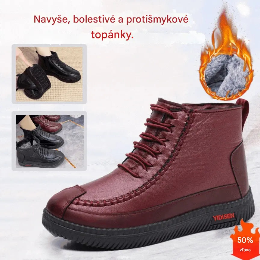 【35-42】💥Teplé dámske zimné topánky s kožušinou – mäkké, protišmykové a pohodlné