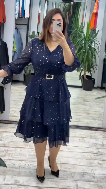 ✨【S-5XL】✅️Luźna sukienka z szyfonu w dużych rozmiarach｜Wygodna i przewiewna, idealna na lato🔥