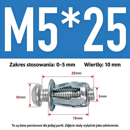 🔥50% taniej [100 sztuk] Śruba rozporowa M4 M5 M6 / Nakrętka nitowana