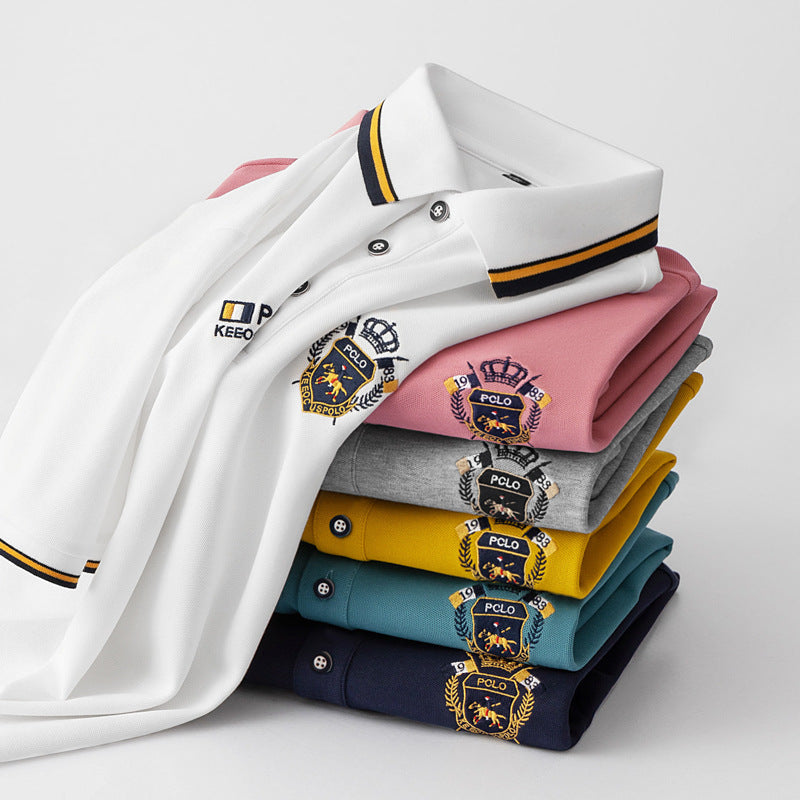 👘【Kup 1, otrzymaj 1 gratis】【M-4XL】💥Nowa męska koszulka polo, jednolity kolor🎉