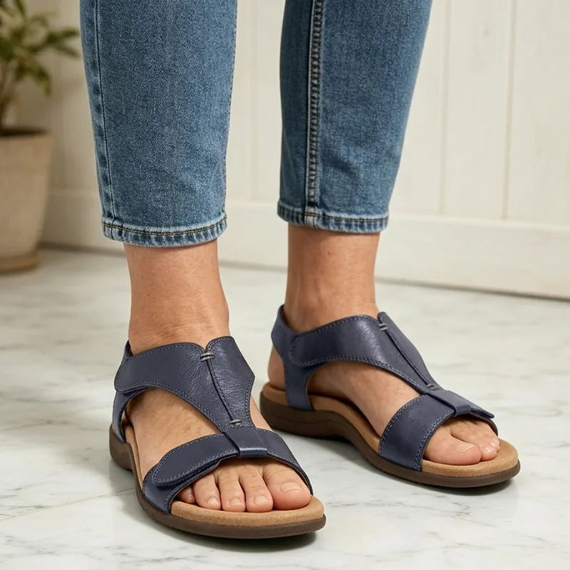 Sandalias de verano con suela blanda y soporte de arco, casuales y cómodas.
