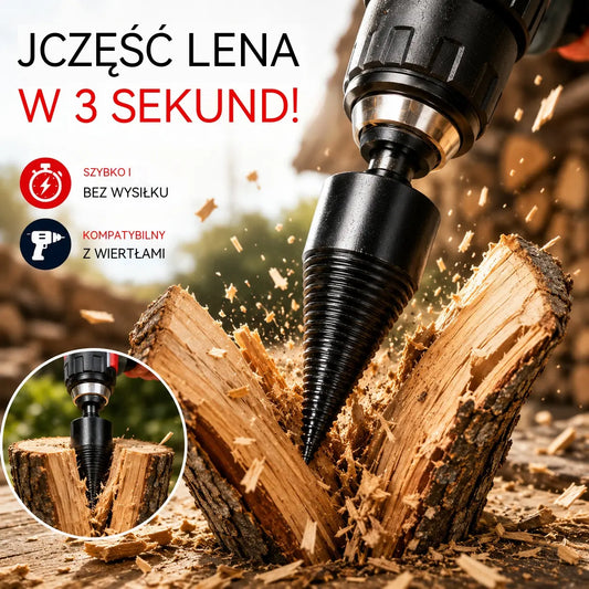 🔥【Wiertło do rozbijania drewna o średnicy 50 mm + 3 rodzaje adapterów o różnych wymiarach】Elektryczne wiertło do rozbijania drewna z wzmocnionego stali, mocne i oszczędzające siłę