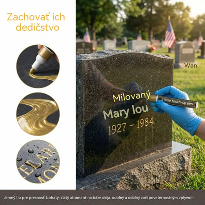 ⭐【1 sada za 5 ks.】🖍️Voděodolné a blednoucí pero pro opravu a přemalování nápisů na kamenných deskách