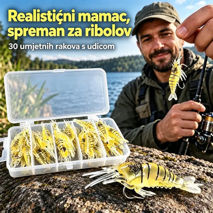 ⏰ Ponuda u pola cijene – samo na ograničeno vrijeme ✨ Bionička mekana varalica u obliku kozice | Iznimno realistična, prirodnog kretanja; otporna na kidanje i izdržljiva; pogodna za ribolov u slatkoj i slanoj vodi 🎣