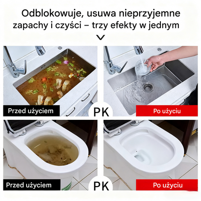 🛁💦【Kup 1, a 2 dostaniesz gratis】🌟Środek do czyszczenia zlewów i odpływów: gęsta piana z rozkładających się ekstraktów i enzymów.