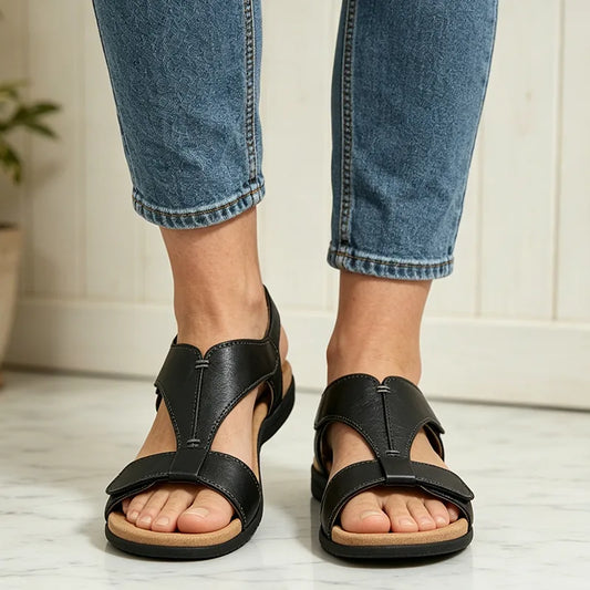 💕【Tallas 36-43】Sandalias planas de verano, modernas, suaves e informales, con soporte para el arco del pie.
