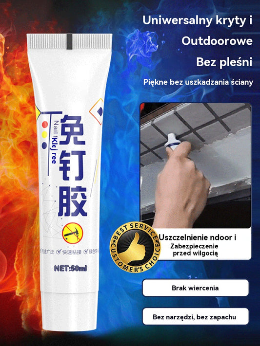 🔥[Kup 3, a 3 dostaniesz gratis]🏠Wszechstronny i praktyczny klej do użytku domowego bez użycia gwoździ. ⚡Nie wymaga wiercenia, wodoodporny. ⚡Można go stosować na metalu, plastiku, płytkach, ceramice, szkle i drewnie.