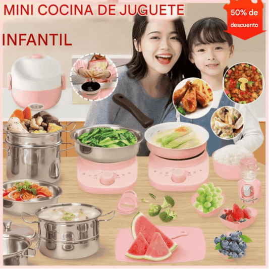 🎁【El mejor regalo para niños】🔥🍳 Mini juguete de cocina para niños, pequeña cocina divertida, una gran ayuda para el crecimiento