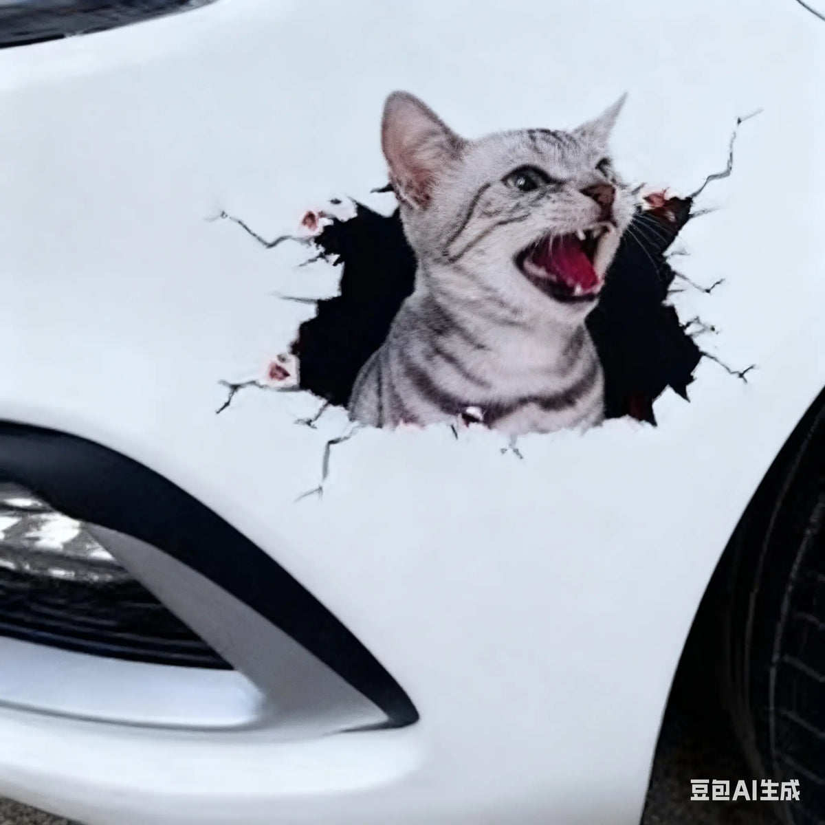 【Kupite 1, dobijte 1 gratis】🐱Trodimenzionalna naljepnica za mačke u obliku automobila, može se koristiti za zidne naljepnice u kupaonici, spavaćoj sobi i dnevnom boravku