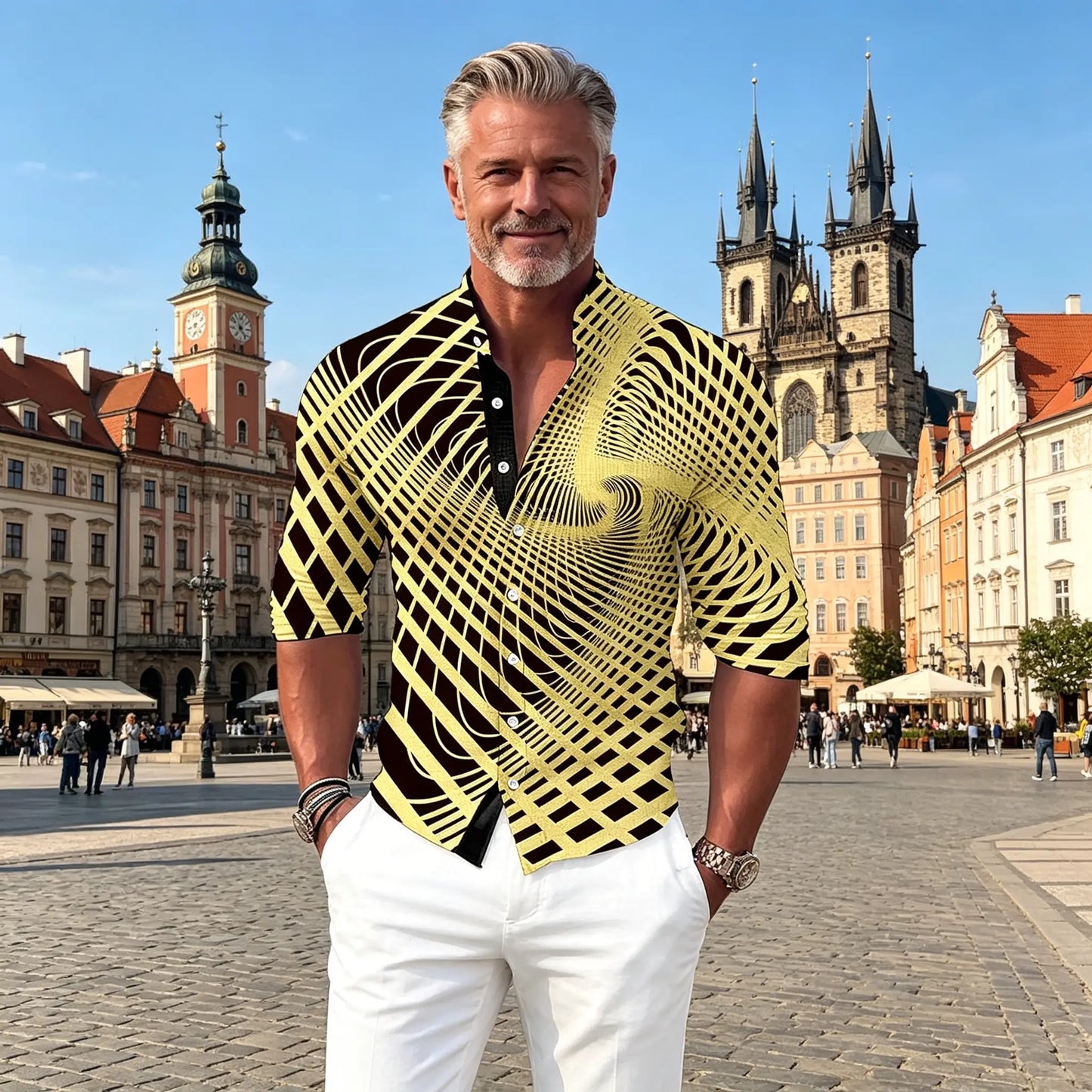 💥💥【Promocja ograniczona czasowo】👔【S-6XL】Męska bawełniana koszula z nadrukiem