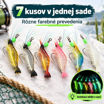 🐟【7 kusov】Mäkké silikónové svietiace tyčinky na krevety