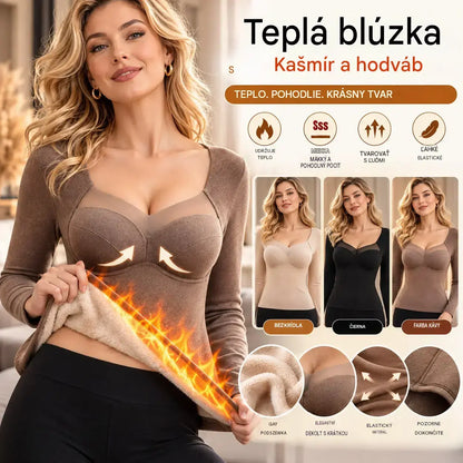 【Kúp 1, získaj 1 zadarmo】【XL-3XL】Dámska termobielizeň s vložkami – jednodielna, zateplená, hrubá, rýchlo zahreje, s dlhým rukávom