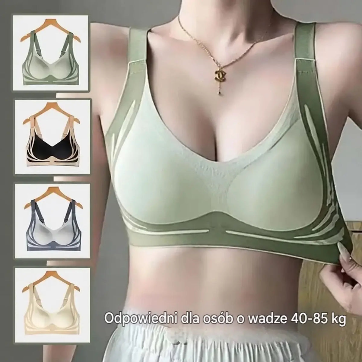 😍 【Kup 2, 2 gratis】 Damski biustonosz bezszwowy – modelujący i unoszący biust ❤️
