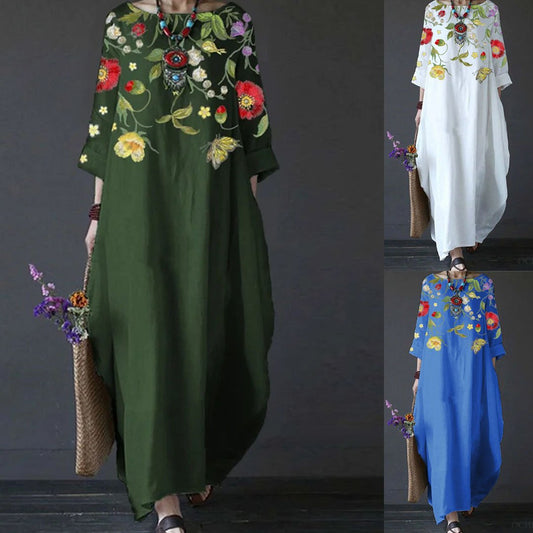 🎀【S-5XL】👗2025 Sukienka z luźnym nadrukiem