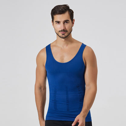 【50% de descuento】⚡ Fajas moldeadoras para hombres, camisetas sin mangas con control de barriga, contorno de busto