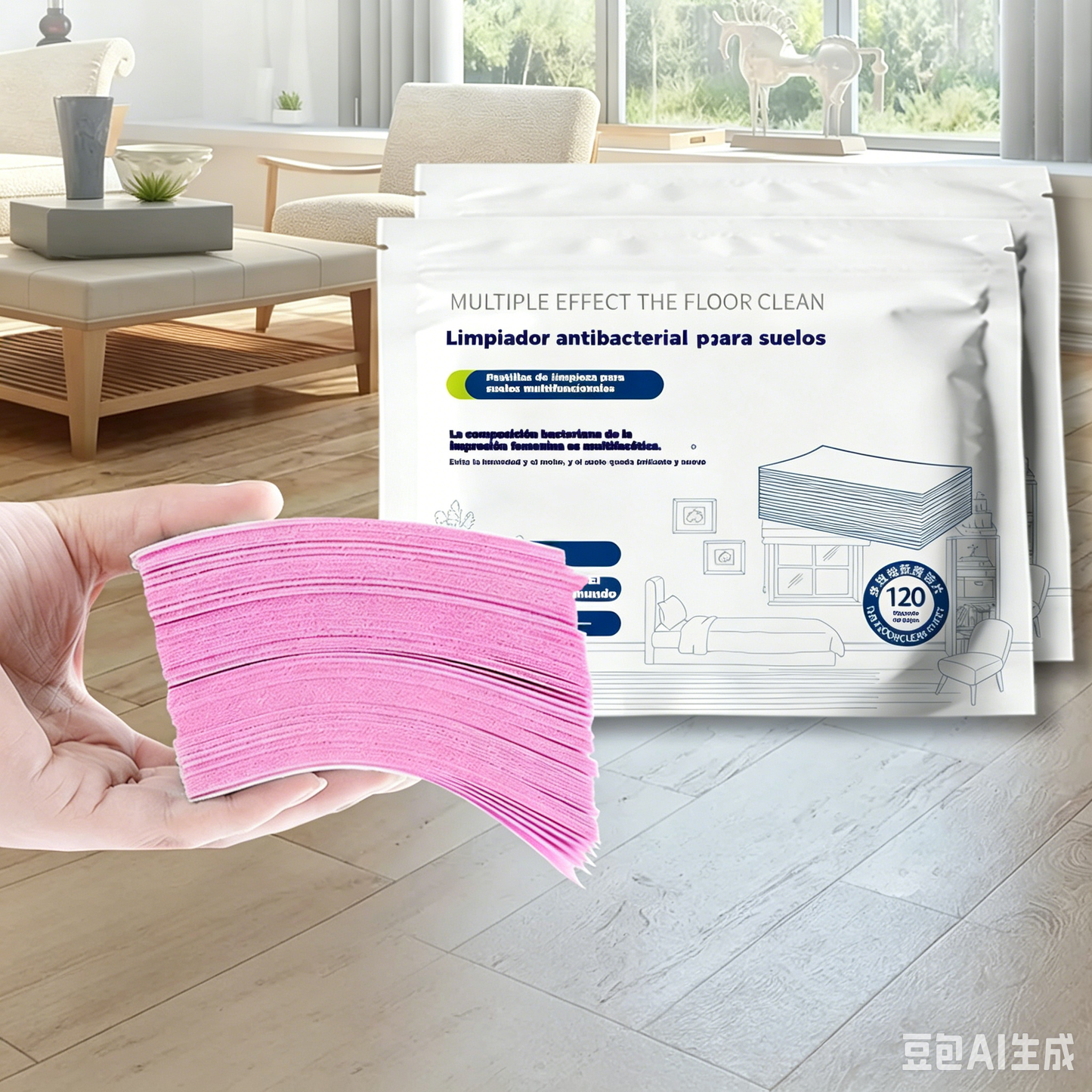 🧹【Kup 1, a 1 dostaniesz GRATIS!】✨ 240 antybakteryjnych i dezodorujących wielofunkcyjnych tabletek czyszczących | Nadaje się do podłóg z twardego drewna, podłóg laminowanych, płytek i ścian kamperów