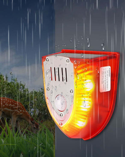 🔥【Gorąca wyprzedaż】🔥📣Alarm dźwiękowy i świetlny odstraszacza ptaków zasilany energią słoneczną, odpowiedni do stosowania na polach uprawnych, dziedzińcach, w sadzie, stawach rybnych i na polach ryżowych