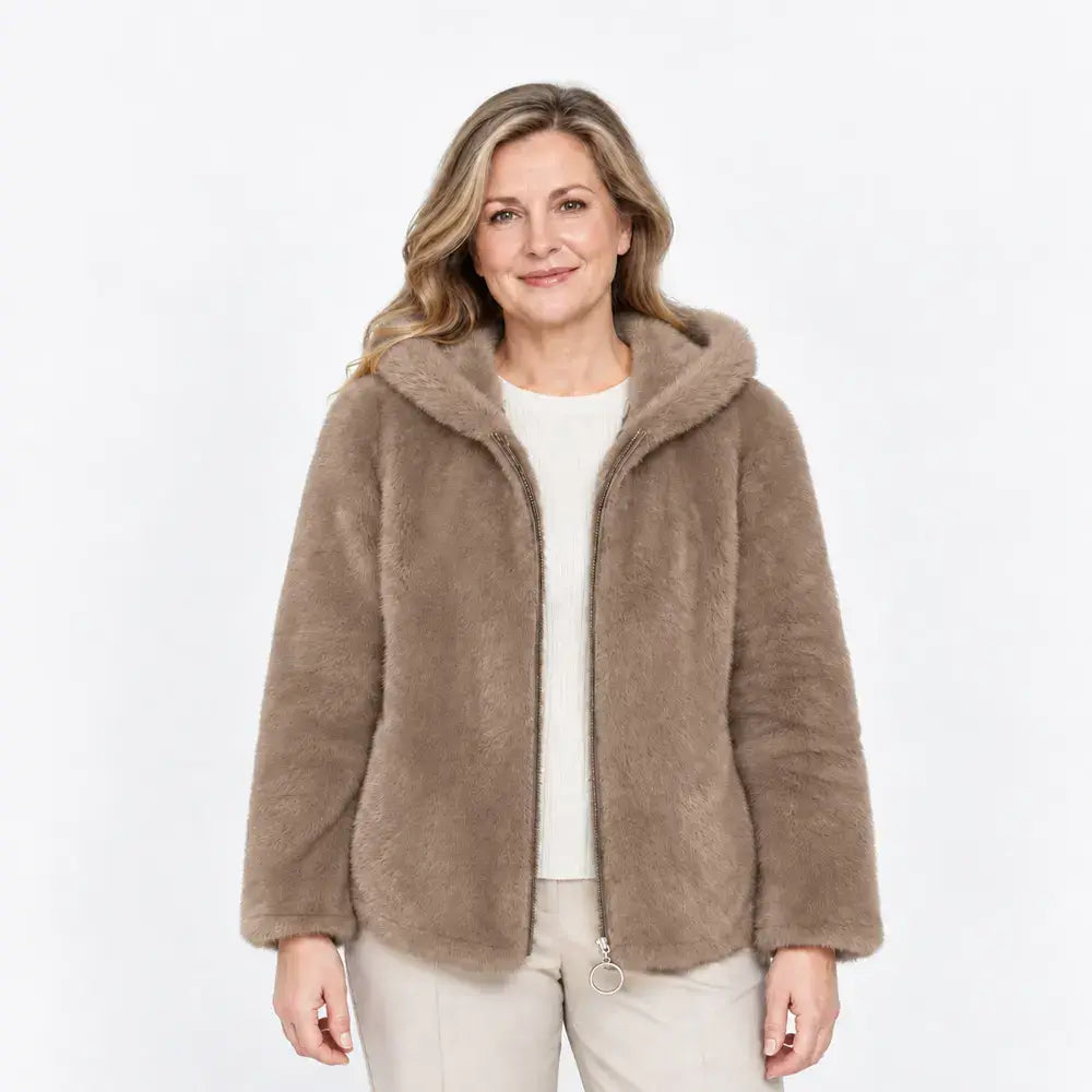 【M-7XL】Chaqueta de invierno de forro polar para mujer: gruesa, reversible, con capucha, térmica y con cremallera.