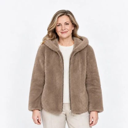 【M-7XL】Chaqueta de invierno de forro polar para mujer: gruesa, reversible, con capucha, térmica y con cremallera.