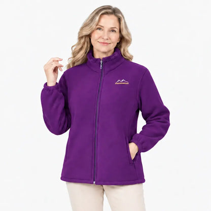 🧥 Dámska fleecová bunda XL–5XL — teplá, vetruodolná a pohodlná na jeseň a zimu.