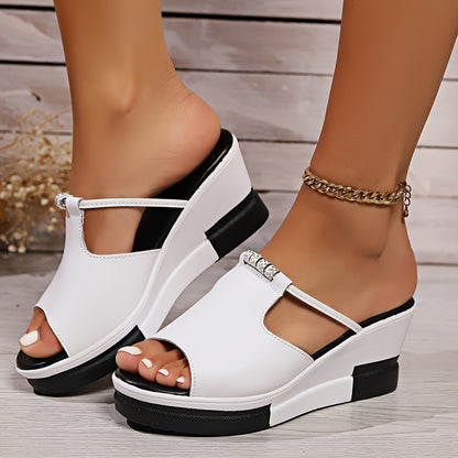 【🏆 Más vendidos】【36-43】Sandalias tipo chancla 2025 con plataforma y tacón cómodo de verano