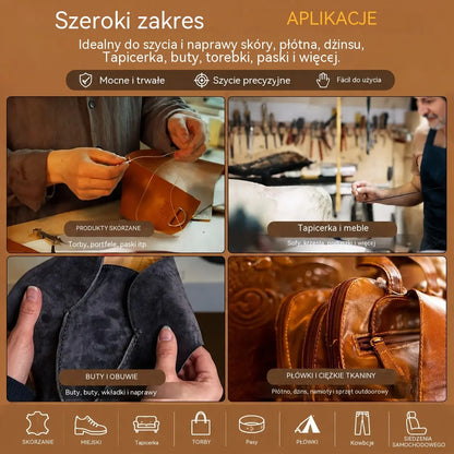 🧵【Kup 1, otrzymaj 1 gratis】👞 Zestaw 5 w 1 z wymiennymi igłami do szycia – Profesjonalny zestaw do naprawy obuwia i rękodzieła skórzanego 🛠️✨