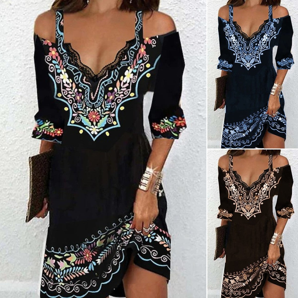 👗🌸【S-5XL】Nova haljina na rame za proljeće i ljeto 2026. - svilenkasta