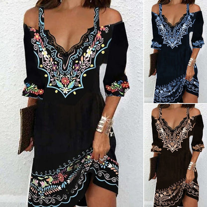 👗🌸【S-5XL】Nova haljina na rame za proljeće i ljeto 2026. - svilenkasta