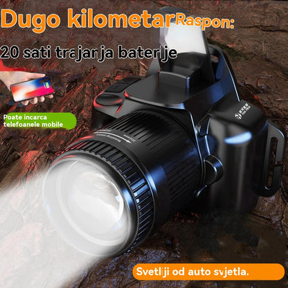 【Posljednjih 100 lijevo❗❗❗】💡✨Njemačka punjiva naglavna LED svjetiljka velike snage, savršena za noćni ribolov, kampiranje, istraživanje i rudarske lampe
