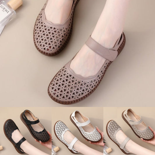 🔥【Zniżka ograniczona czasowo】【35-40】💕Płytkie, płaskie buty damskie w stylu francuskim z dziurkami na czubku